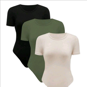 SHEIN Bodysuit Set Women's Black Green White